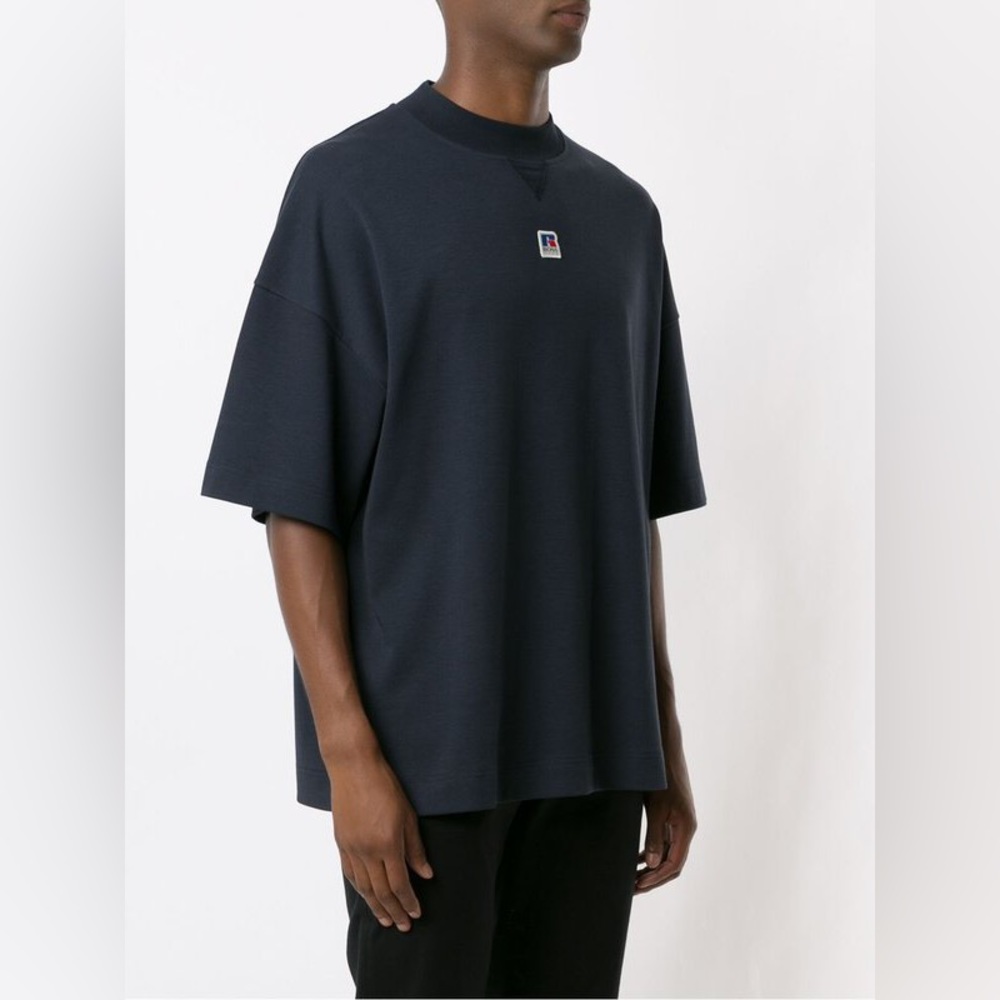 Hugo Boss BOSS X Russell Athletic logo boxy Navy T-shirt Small